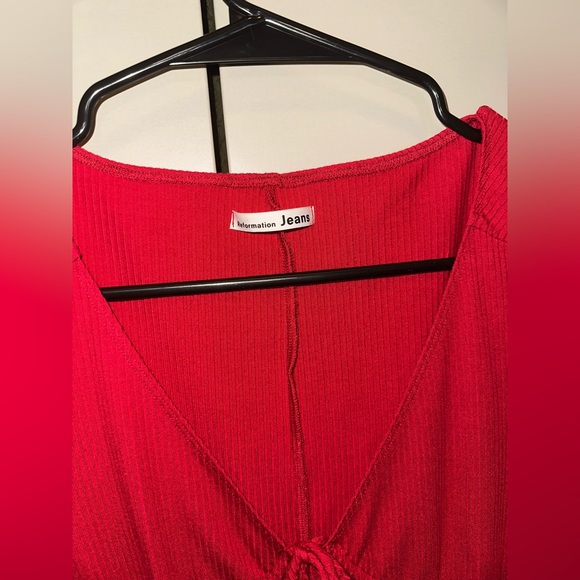 Reformation Ribbed Red Women's Mini Dress - Picture 4 of 6